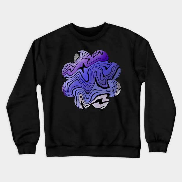 Purple Waves Crewneck Sweatshirt by NMartworks